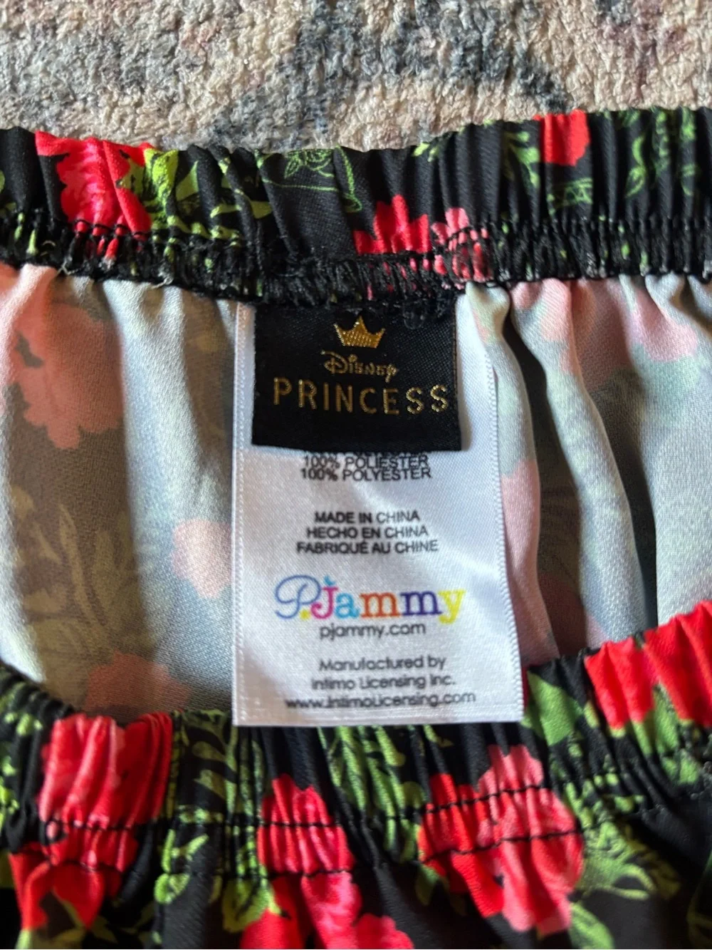Disney Princess PJammy Rose Floral Sleep Shorts. - Picture 3 of 6